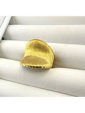 Veronese Ring 18k Gold Clad Sterling Silver Italy 925 Modernist QVC sz 6.75